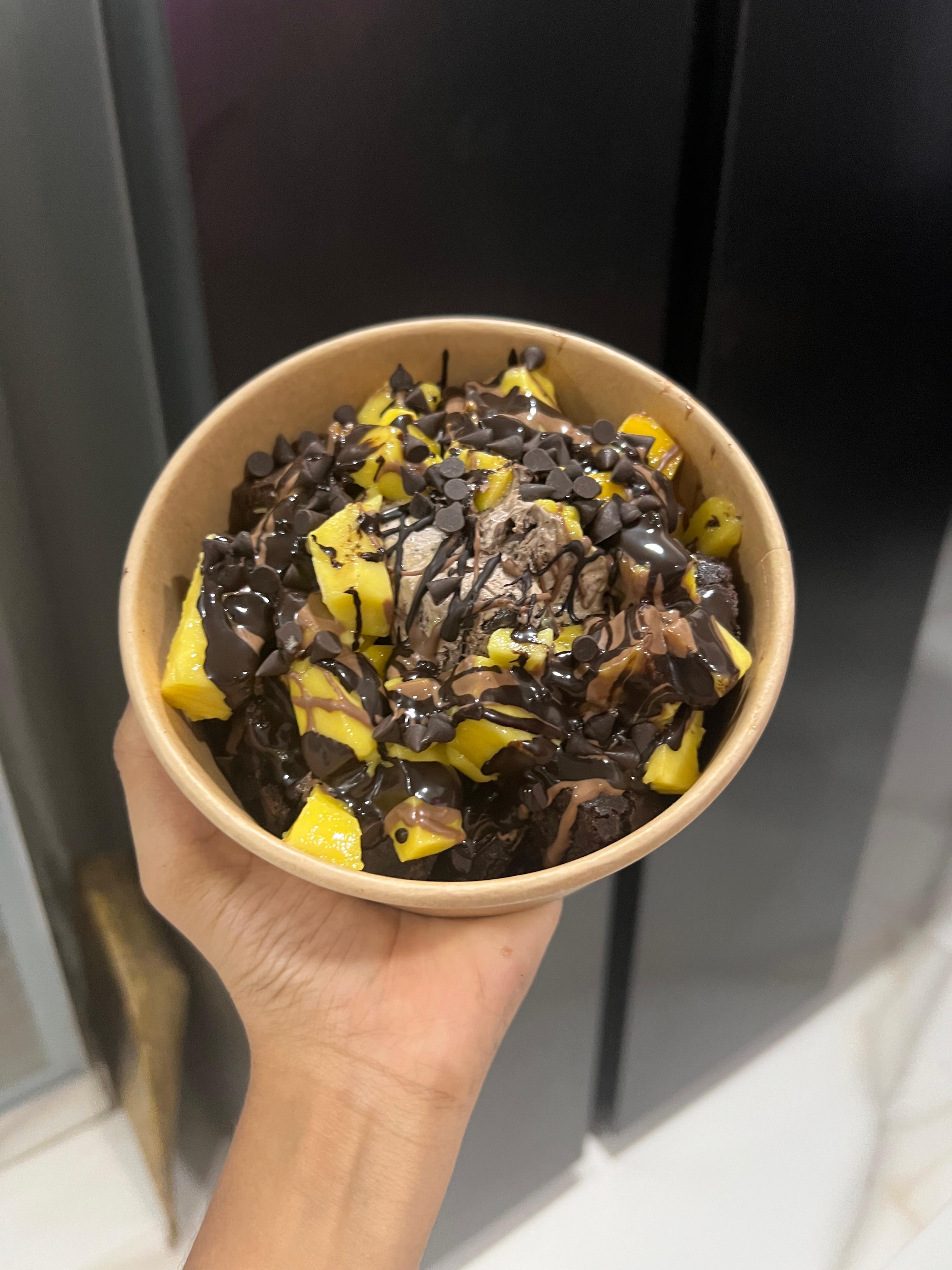 Mango Brownie Bowl